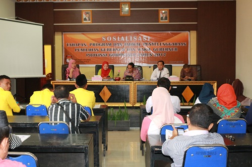 Sosisalisasi Tahapan, Program dan Jadwal penyelenggaran Pemilihan Gubernur & Wakil Gubernur Gorontal