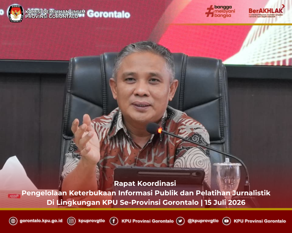 Rapat Pengelolaan Keterbukaan Informasi di Lingkungan KPU Provinsi Gorontalo 2026