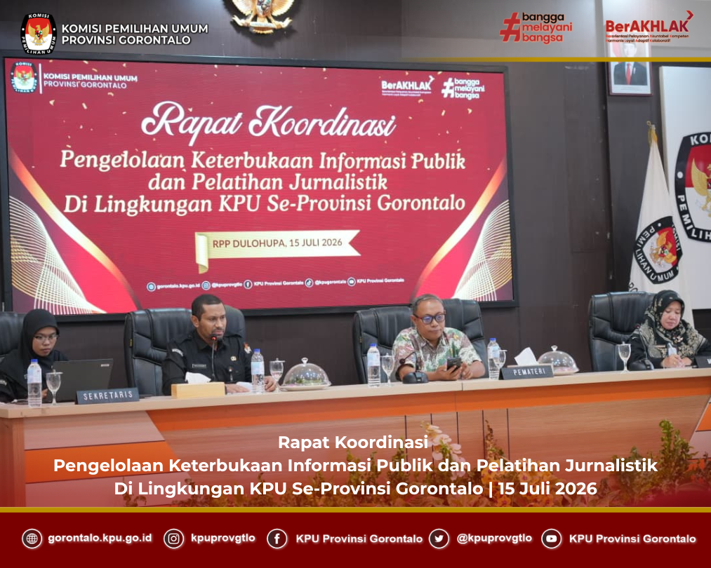 Rapat Pengelolaan Keterbukaan Informasi di Lingkungan KPU Provinsi Gorontalo 2026